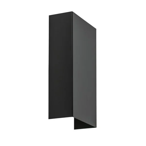 Rechthoekige wandlamp mat zwart G9