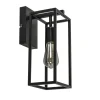 Rechthoekige wandlamp mat zwart frame