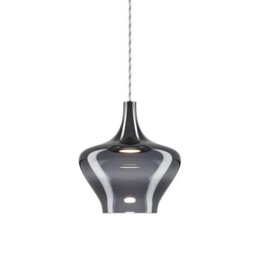 Retro design hanglamp smoke glas met LED