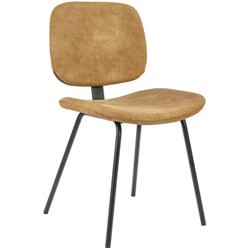 Retro moderne eetkamerstoel van imitatieleer