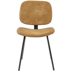 Retro moderne eetkamerstoel van imitatieleer