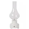 Retro tafellamp olielamp op batterij wit