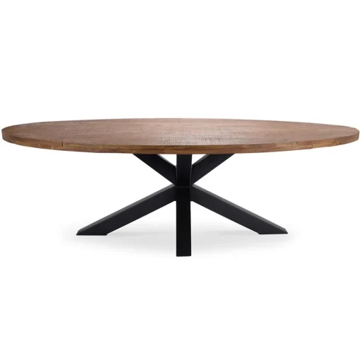 Robuuste eettafel ovaal 240 cm mangohout