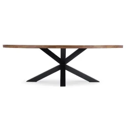 Robuuste eettafel ovaal 240 cm mangohout