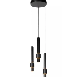 Ronde 3-lichts hanglamp cilinders inclusief LED