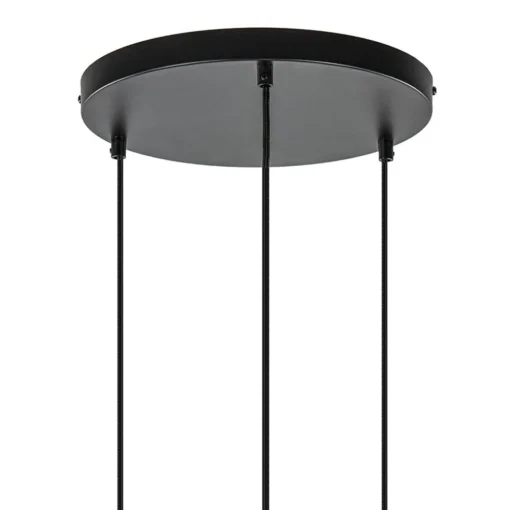 Ronde 3-lichts hanglamp met draadkappen divers