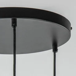 Ronde 3-lichts hanglamp met opaal witte glazen