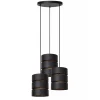 Ronde 3-lichts hanglamp zwart met goud
