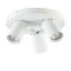 Ronde 3-lichts opbouwspot mat wit