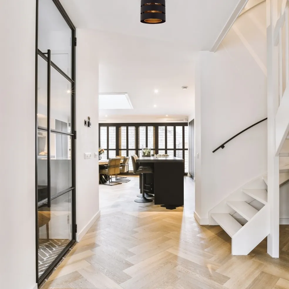 Ronde plafondlamp zwart metaal met goud