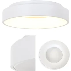 Ronde plafonnière wit 48 cm met LED