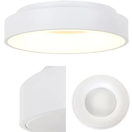 Ronde plafonnière wit 48 cm met LED