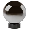Ronde tafellamp smokey glas