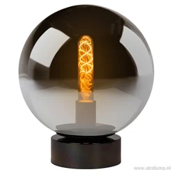 Ronde tafellamp smokey glas