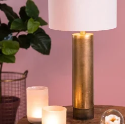 Ruw antiek bronzen lampvoet Savi exclusief kap
