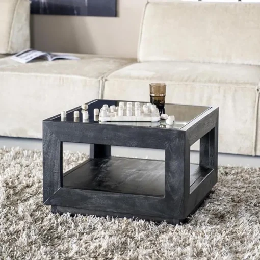 Salontafel Liam 60x60x40 cm - zwart