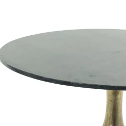 Salontafel Rickerd groen marmer met antiek bronzen poot