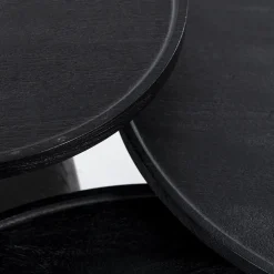 Salontafel Ron zwart 66x39 cm