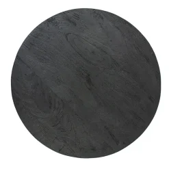 Salontafel rond hout zwart 80 cm