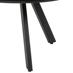 Salontafel rond hout zwart 80 cm