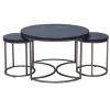 Salontafel set van 3 zwart