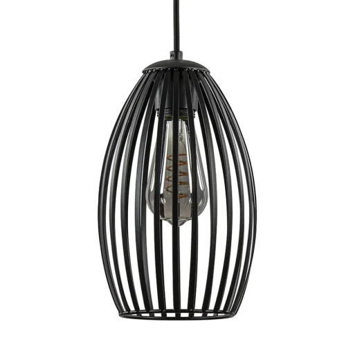 Scandinavische hanglamp mat zwart