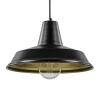 Scandinavische hanglamp zwart met goud 36 cm