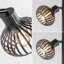 Scandinavische 2-lichts vloerlamp met draadkapjes