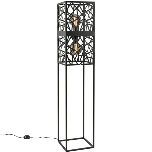 Scandinavische vloerlamp zwart frame