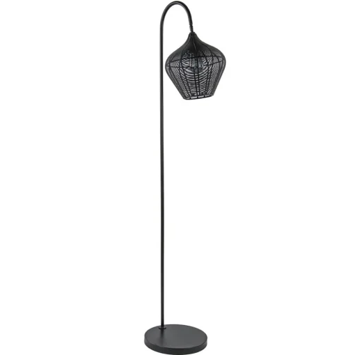 Scandinavische vloerlamp Alvaro mat zwart
