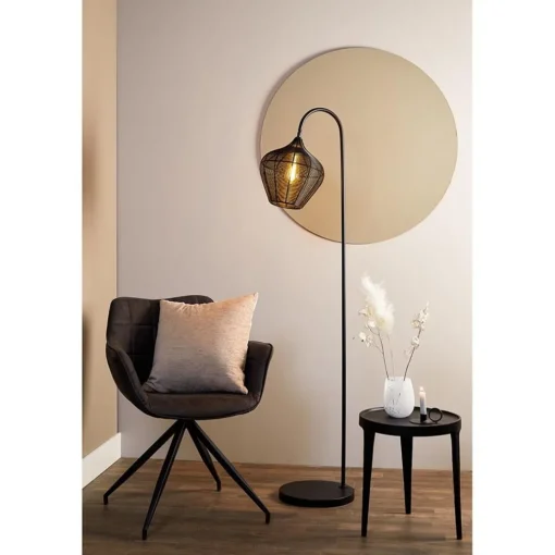 Scandinavische vloerlamp Alvaro mat zwart