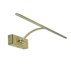 Schilderij wandlamp brons met dimbaar LED