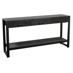 Sidetable zwart 150x35x76cm