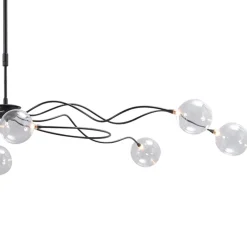 Sierlijke LED hanglamp met helder glas dimbaar