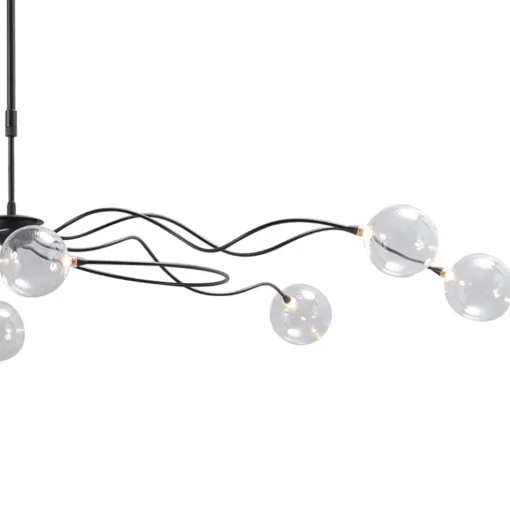 Sierlijke LED hanglamp met helder glas dimbaar