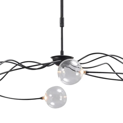 Sierlijke LED hanglamp met helder glas dimbaar