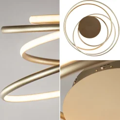 Sierlijke LED plafondlamp ringen goud