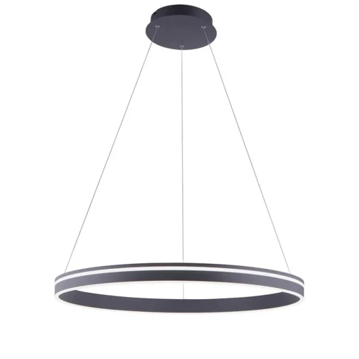 Smart hanglamp ring groot antraciet