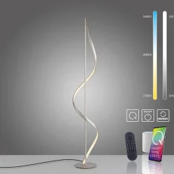 Smart LED vloerlamp sierlijk staal dimbaar