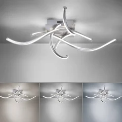 Smart plafondlamp spiraal nikkel modern