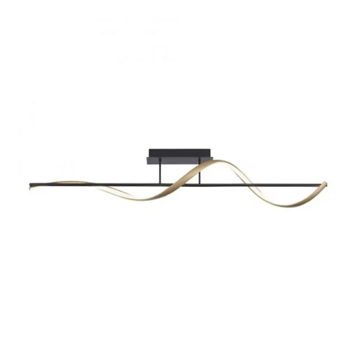 Smart plafondlamp spiraal antraciet/goud