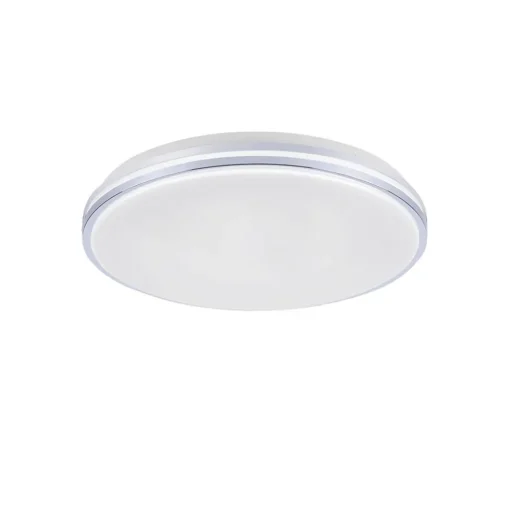 Smart plafondlamp wit met chroom IP44