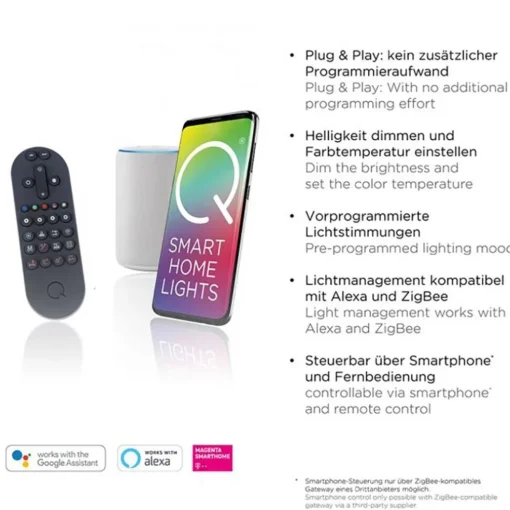 Smart tafellamp LED dimbaar staal