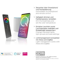 Smart vloerlamp boog aluminium inclusief dimbaar LED