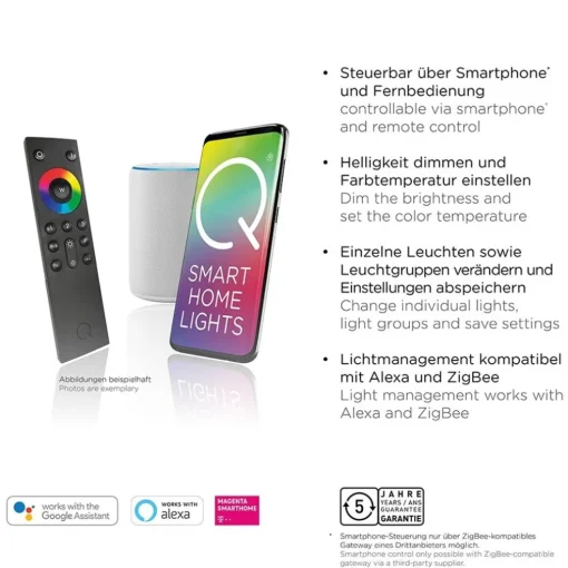 Smart vloerlamp rechthoeken aluminium