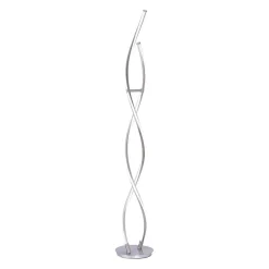 Smart vloerlamp spiraal 2-lichts nikkel