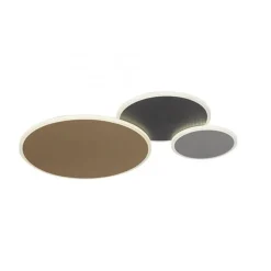 Smart wand/plafondlamp ringen goud/grijs dimbaar