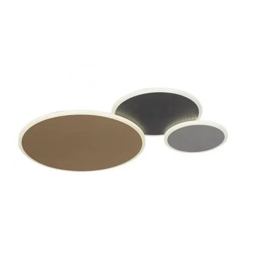 Smart wand/plafondlamp ringen goud/grijs dimbaar