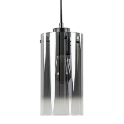 Smoke glazen hanglamp cilinder met verloop
