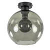 Smoke glazen plafondlamp globe 25 cm